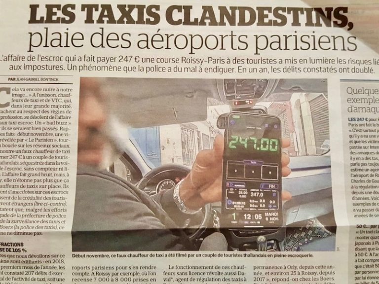 FRANCE – PIÈGE: Les touristes thaïlandais à Paris piégés par les faux taxis