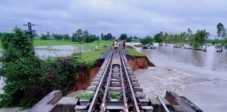 inondation ligne de train