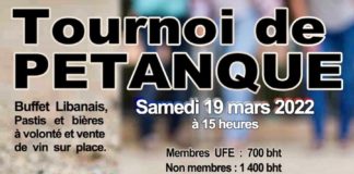 Tournoi UFE pétanque