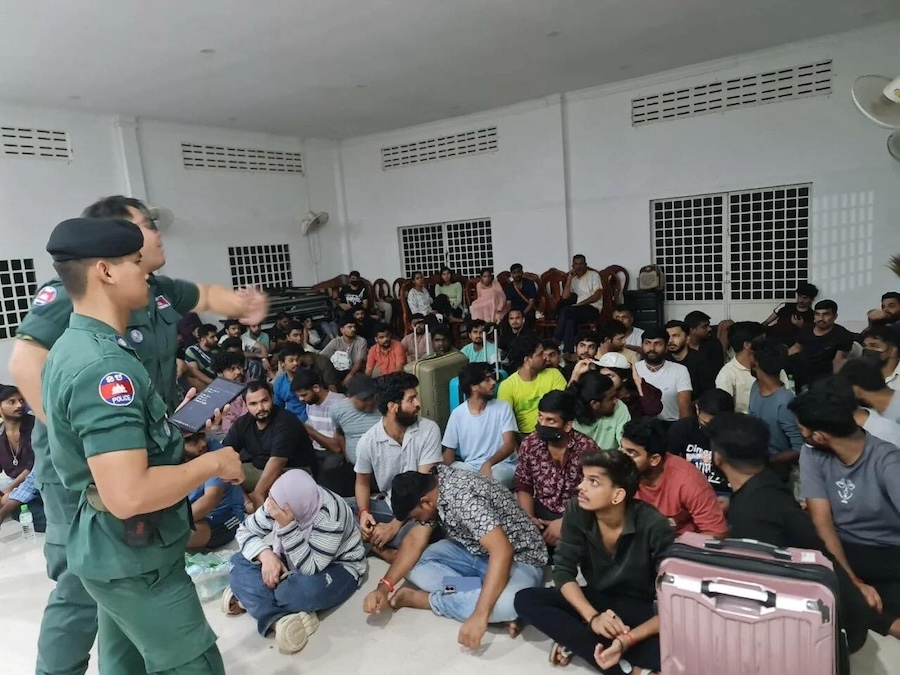 centre escroquerie en ligne au Cambodge