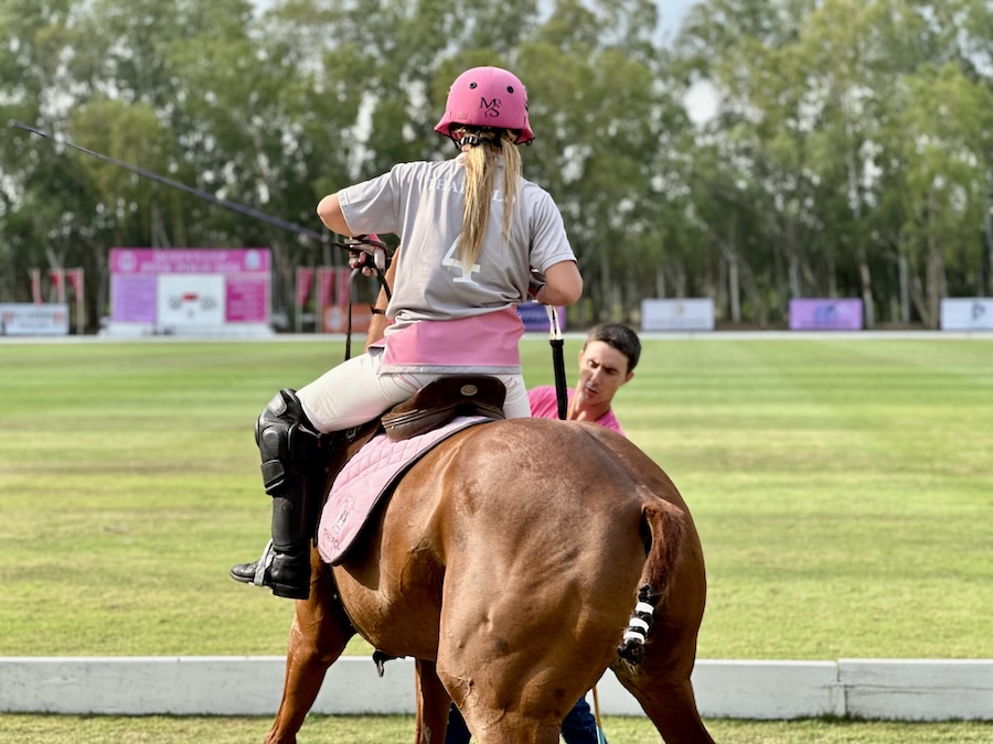 Pink polo match